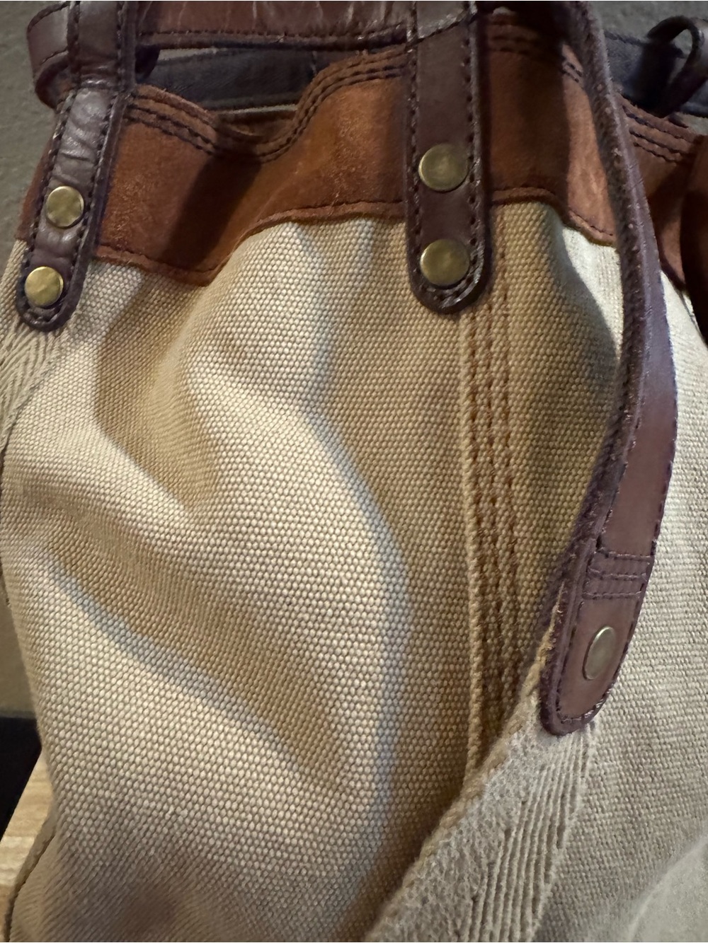 Lucky Brand Canvas and Leather Backpack - Picture 7 of 13